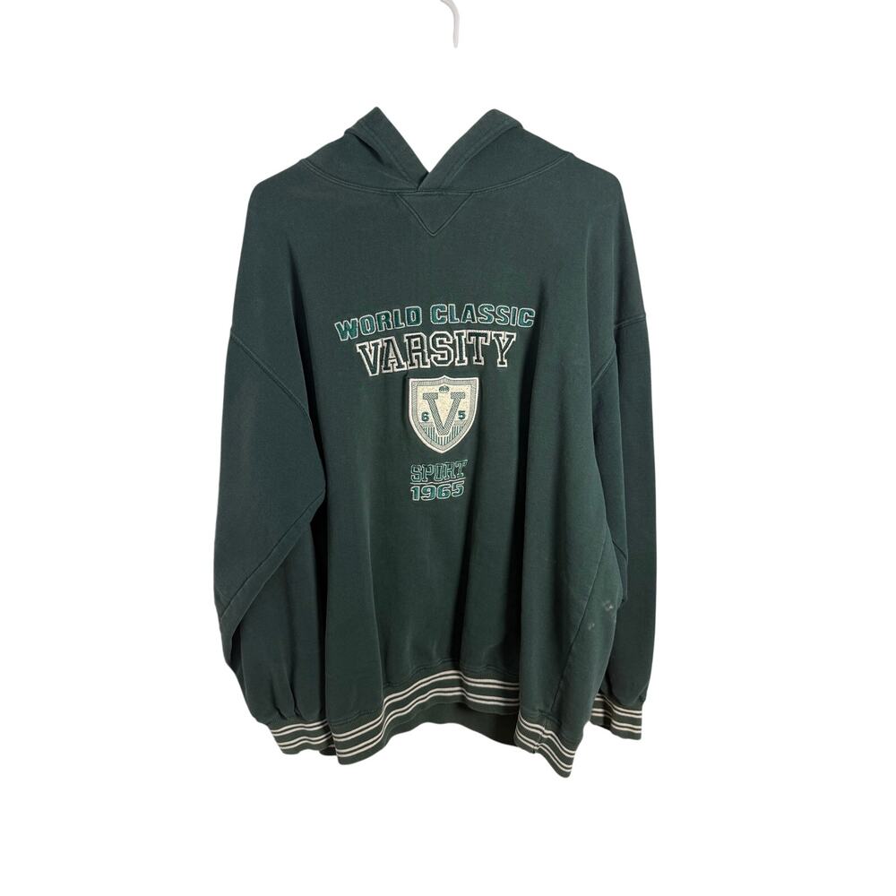 Vintage GAP Hoodie Sweatshirt Men's Large Green Varsity Collegiate Vibes